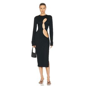 Jade Cropper Cutout Dress in Black‎